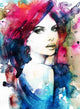 Woman Face Hand Painted Wall Decal