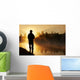 Fisher Fishing Foggy Sunrise Wall Decal