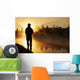 Fisher Fishing Foggy Sunrise Wall Decal