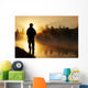 Fisher Fishing Foggy Sunrise Wall Decal