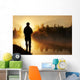 Fisher Fishing Foggy Sunrise Wall Decal