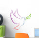 Peace Dove Color Wall Decal