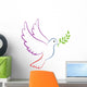 Peace Dove Color Wall Decal