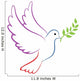 Peace Dove Color Wall Decal