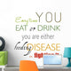 Eat and Drink Nutrition Wall Decal