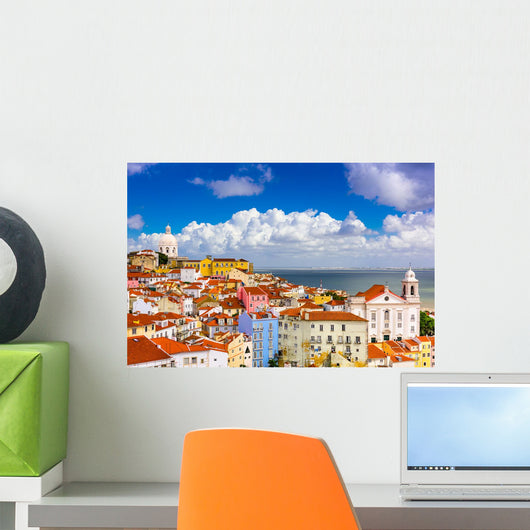 Alfama Lisbon Cityscape Wall Decal