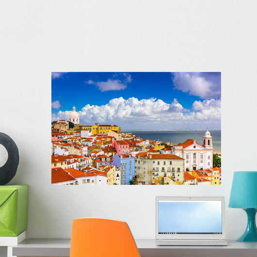 Alfama Lisbon Cityscape Wall Decal