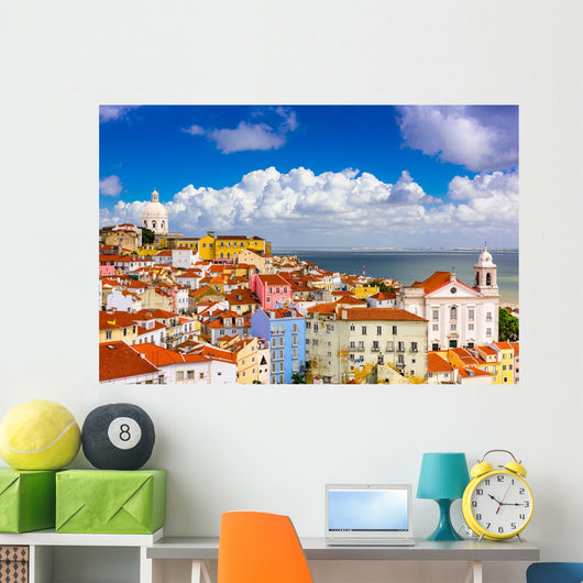 Alfama Lisbon Cityscape Wall Decal
