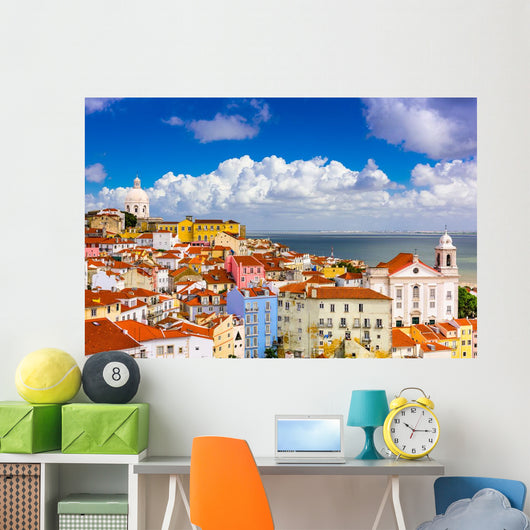 Alfama Lisbon Cityscape Wall Decal