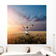 Man Holding up Bible Wall Decal