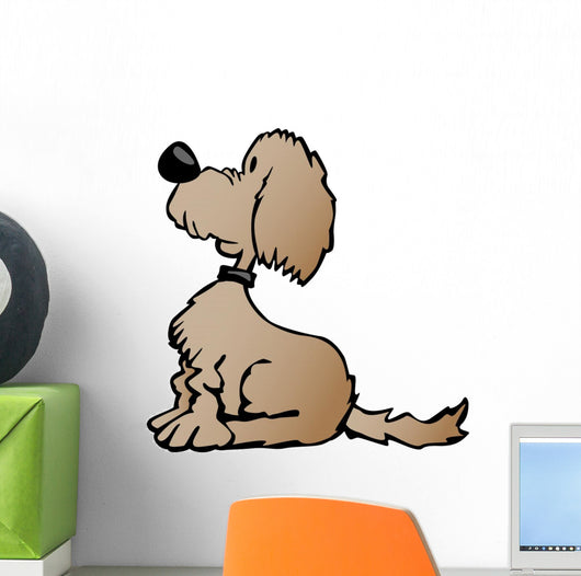 Cute Cartoon Dog Sitting Wall Decal