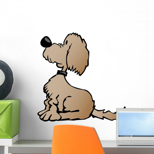 Cute Cartoon Dog Sitting Wall Decal
