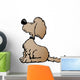 Cute Cartoon Dog Sitting Wall Decal