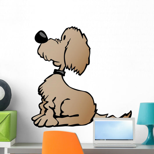 Cute Cartoon Dog Sitting Wall Decal