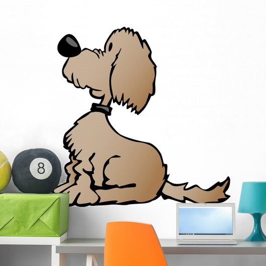 Cute Cartoon Dog Sitting Wall Decal