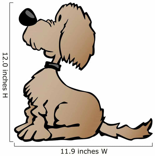 Cute Cartoon Dog Sitting Wall Decal