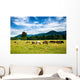 Herd Horses Graze before Wall Decal