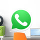 Vector modern phone icon in bubble speech  Wall Decal
