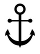Marine Anchor Silhouette Wall Decal