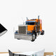 Orange Semi Truck Wall Decal