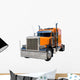 Orange Semi Truck Wall Decal