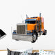 Orange Semi Truck Wall Decal