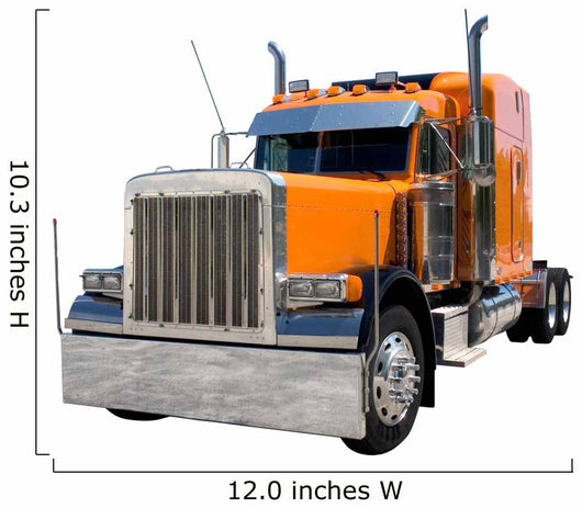 Orange Semi Truck Wall Decal