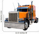 Orange Semi Truck Wall Decal