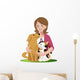 Woman Smiling with Furry Wall Decal