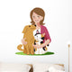 Woman Smiling with Furry Wall Decal