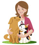 Woman Smiling with Furry Wall Decal