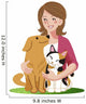 Woman Smiling with Furry Wall Decal