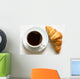 Croissant and Coffee Rustic Wall Decal