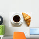 Croissant and Coffee Rustic Wall Decal