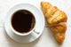 Croissant and Coffee Rustic Wall Decal