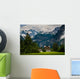 House to Steep Rocky Wall Decal
