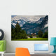House to Steep Rocky Wall Decal