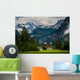 House to Steep Rocky Wall Decal