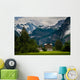 House to Steep Rocky Wall Decal