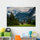 House to Steep Rocky Wall Decal