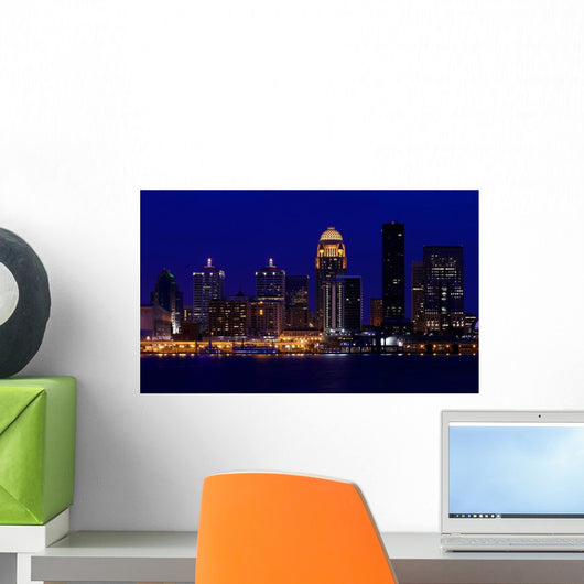 Louisville Kentucky Skyline Night Wall Decal