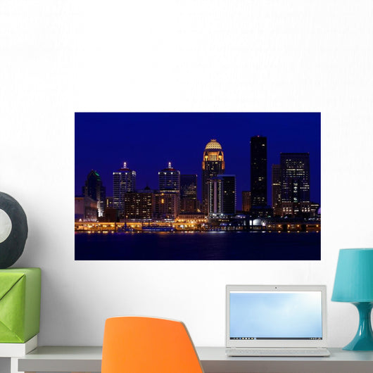 Louisville Kentucky Skyline Night Wall Decal