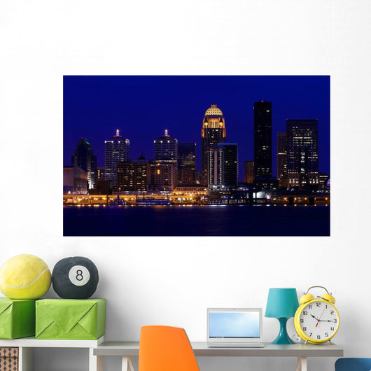 Louisville Kentucky Skyline Night Wall Decal