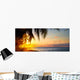 Art Beautiful sunrise over the tropical beach Wall Mural