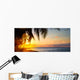 Art Beautiful sunrise over the tropical beach Wall Mural