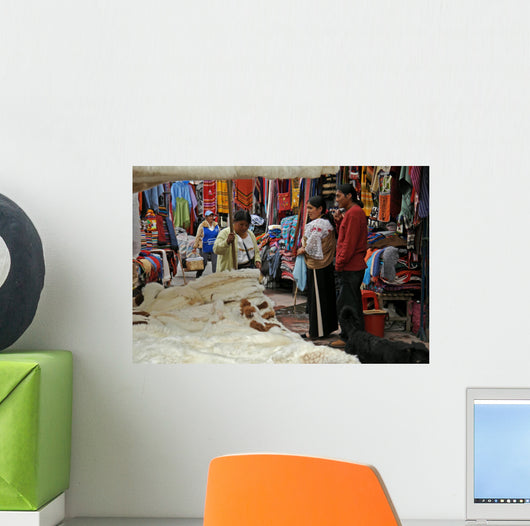 Indian Market Otovalo Ecuador Wall Decal