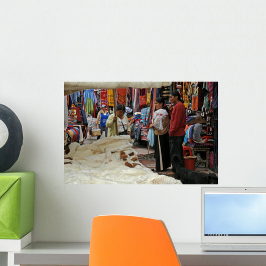Indian Market Otovalo Ecuador Wall Decal