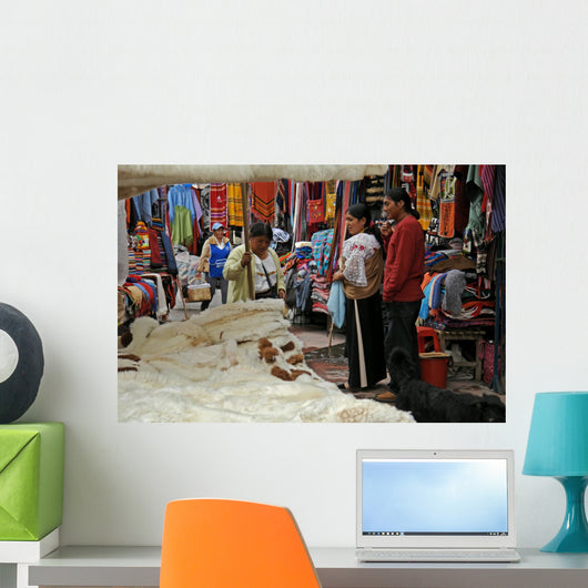 Indian Market Otovalo Ecuador Wall Decal