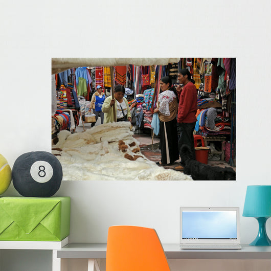Indian Market Otovalo Ecuador Wall Decal