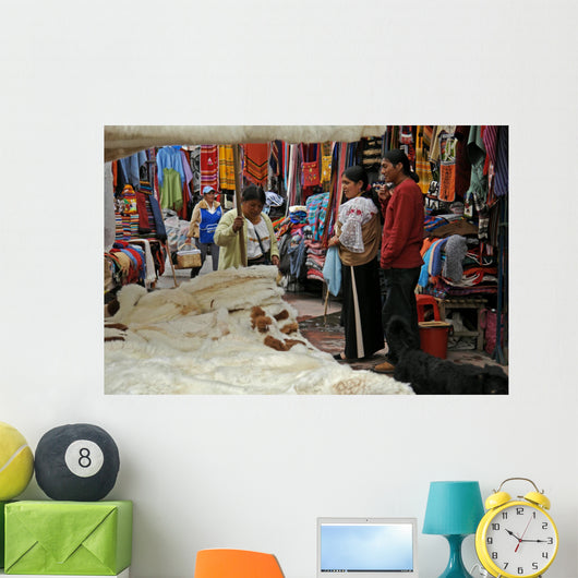 Indian Market Otovalo Ecuador Wall Decal